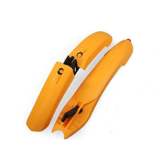 Bicycle Fender With LED Taillights Mountain Bike Fender Quick Release 26 Inch Riding Accessories(Orange) - Mudguards by buy2fix | Online Shopping UK | buy2fix