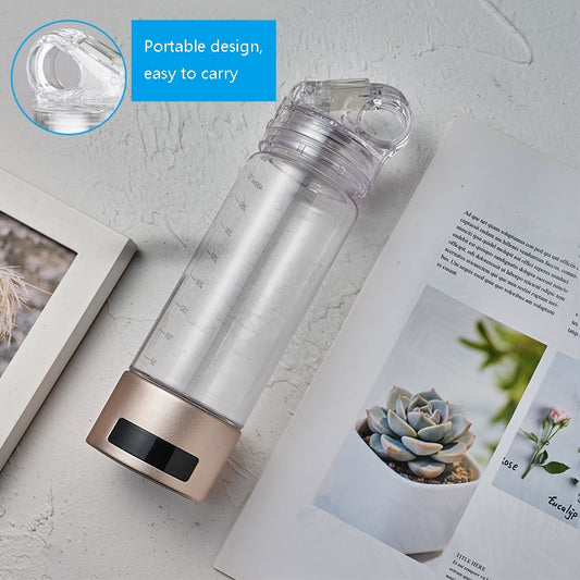 Hydrogen-Rich Water Cup Hydrogen Absorption Glass Cup with LED Light(English Version) - Vacuum Thermoses & Cups by buy2fix | Online Shopping UK | buy2fix