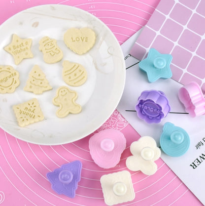 4 in 1 Three-Dimensional Fondant Biscuit Embossing Mold Push-Type Cake Mold Random Style Delivery - Food Molds by buy2fix | Online Shopping UK | buy2fix