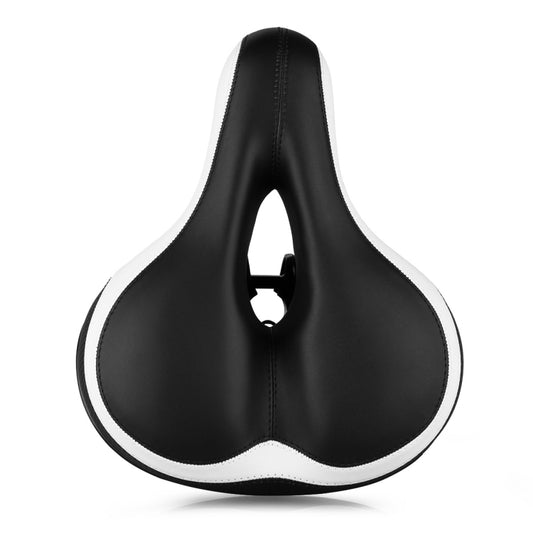 Reflective Seat Bicycle Seat Bicycle Saddle Seat(Black White) - Bicycle Saddle by buy2fix | Online Shopping UK | buy2fix