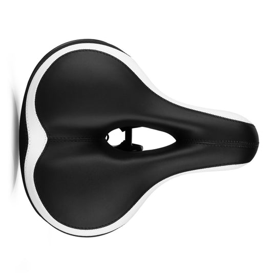 Reflective Seat Bicycle Seat Bicycle Saddle Seat(Black White) - Bicycle Saddle by buy2fix | Online Shopping UK | buy2fix