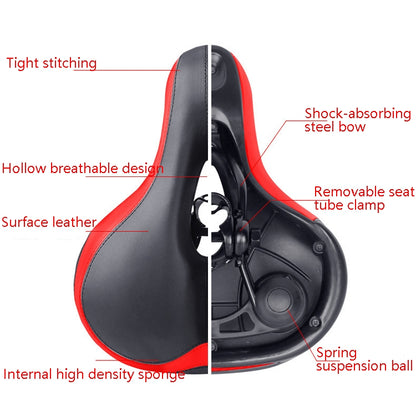 Reflective Seat Bicycle Seat Bicycle Saddle Seat(Black White) - Bicycle Saddle by buy2fix | Online Shopping UK | buy2fix