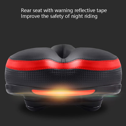 Reflective Seat Bicycle Seat Bicycle Saddle Seat(Black Red) - Bicycle Saddle by buy2fix | Online Shopping UK | buy2fix