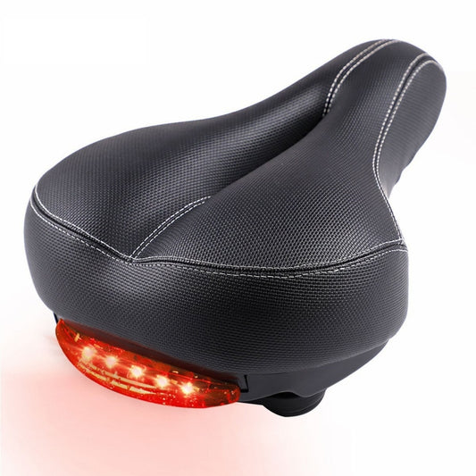 Bicycle Seat With Taillights With Light Mountain Bike Bicycle Saddle Seat Cushion(Black) - Bicycle Saddle by buy2fix | Online Shopping UK | buy2fix