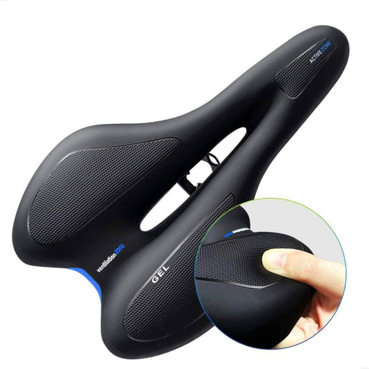 Silicone Bicycle Seat GEL Mountain Bike Saddle Bicycle Seat Saddle(Black Blue) - Bicycle Saddle by buy2fix | Online Shopping UK | buy2fix