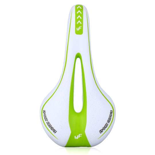 YAFEE YF-1018 Mountain Bike Saddle Bicycle Riding Saddle Bicycle Saddle(White Green)