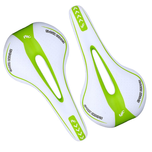 YAFEE YF-1018 Mountain Bike Saddle Bicycle Riding Saddle Bicycle Saddle(White Green) - Bicycle Saddle by YAFEE | Online Shopping UK | buy2fix