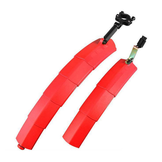 Bicycle Telescopic Folding Mudguard  27.5 Inch Extended Water Retaining LED Taillight(Red) - Mudguards by buy2fix | Online Shopping UK | buy2fix