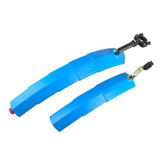 Bicycle Telescopic Folding Mudguard  27.5 Inch Extended Water Retaining LED Taillight(Blue) - Mudguards by buy2fix | Online Shopping UK | buy2fix