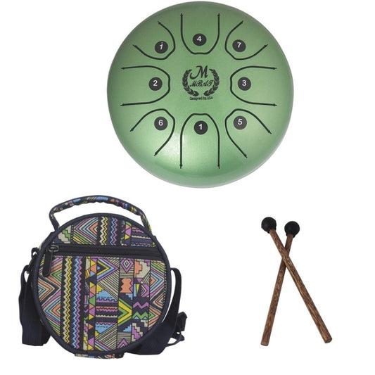 MEIBEITE 5.5-Inch C-Tune Sanskrit Drum Steel Tongue Empty  Worry-Free Drum(Green) - Percussion Accessories by MEIBEITE | Online Shopping UK | buy2fix