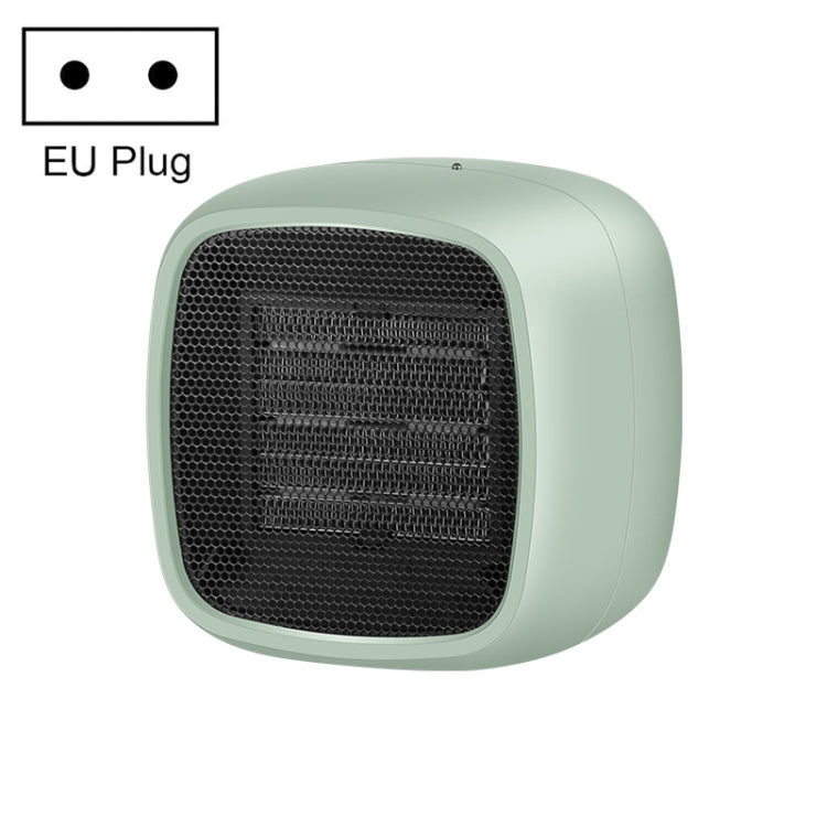 Home Desktop Mini Portable PTC Dumping Power-off Heater, Specification:EU Plug(Green) by buy2fix
