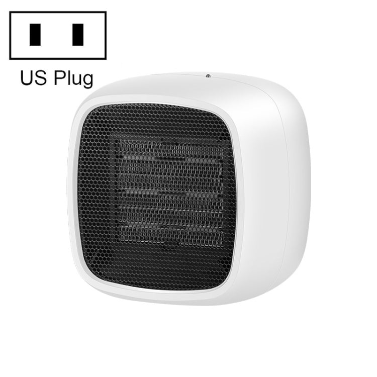 Home Desktop Mini Portable PTC Dumping Power-off Heater, Specification:US Plug(White) by buy2fix
