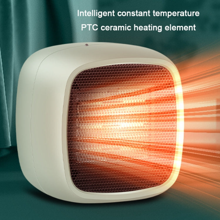 Home Desktop Mini Portable PTC Dumping Power-off Heater, Specification:US Plug(White) by buy2fix
