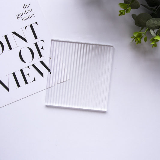 3 PCS 10 x 10cm Acrylic Texture Background Board Photo Props Background Decorative Geometric Ornaments(Pinstripe) - Acrylic Props by buy2fix | Online Shopping UK | buy2fix