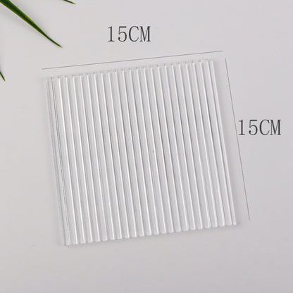 15 x 15cm Acrylic Texture Background Board Photo Props Background Decorative Geometric Ornaments(Thick Stripes) - Acrylic Props by buy2fix | Online Shopping UK | buy2fix