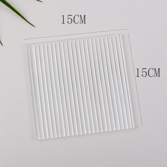 15 x 15cm Acrylic Texture Background Board Photo Props Background Decorative Geometric Ornaments(Thick Stripes) - Acrylic Props by buy2fix | Online Shopping UK | buy2fix