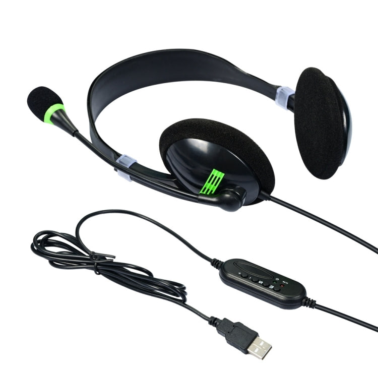 Computer USB Interface Headphone Aviation Headset with Microphone by buy2fix