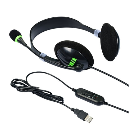 Computer USB Interface Headphone Aviation Headset with Microphone by buy2fix