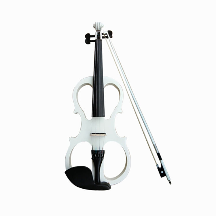 YS030 4 / 4 Wooden Manual Electronic Violin for Beginners, with Bag(White) by buy2fix