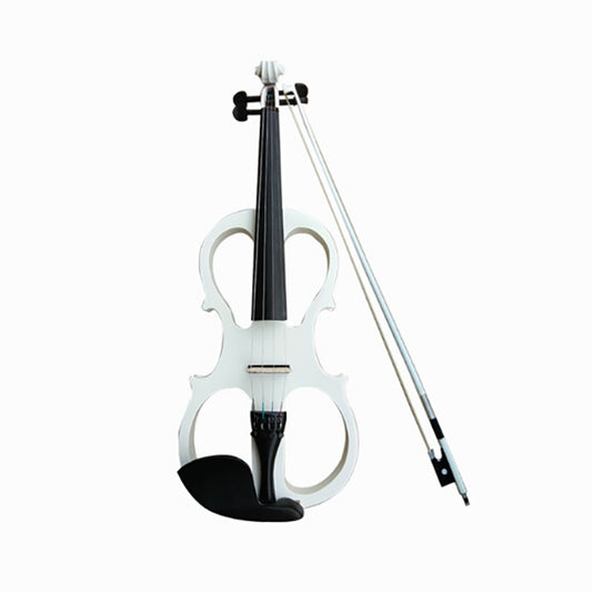 YS030 4 / 4 Wooden Manual Electronic Violin for Beginners, with Bag(White) by buy2fix