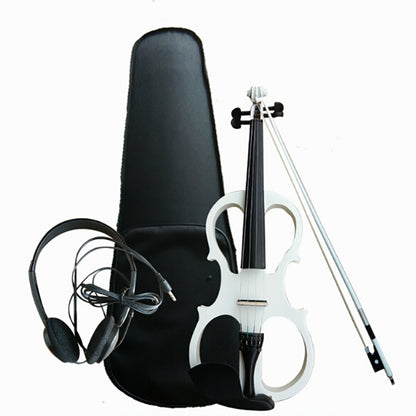 YS030 4 / 4 Wooden Manual Electronic Violin for Beginners, with Bag(White) by buy2fix
