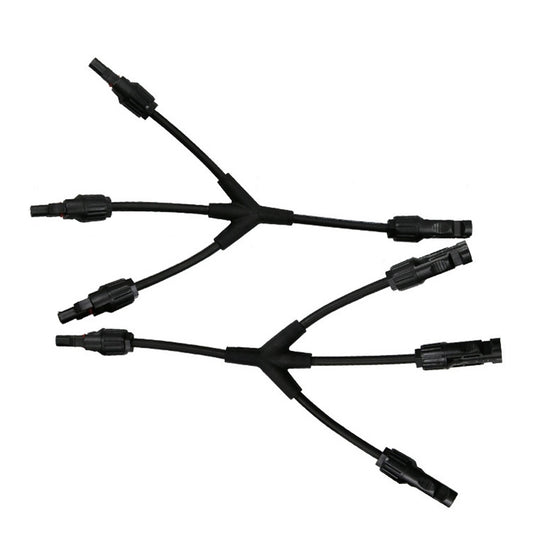1 Pair MC4 Four-way Y Type MC4 Photovoltaic Connector Solar Branch Connector Solar Panel Male And Female Plug Accessories - Connectors by buy2fix | Online Shopping UK | buy2fix