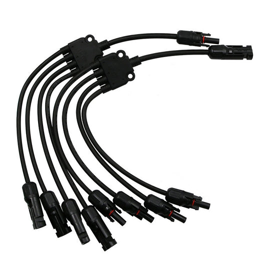 1 Pair MC4 Five-way Y Type MC4 Photovoltaic Connector Solar Branch Connector Solar Panel Male And Female Plug Accessories - Connectors by buy2fix | Online Shopping UK | buy2fix