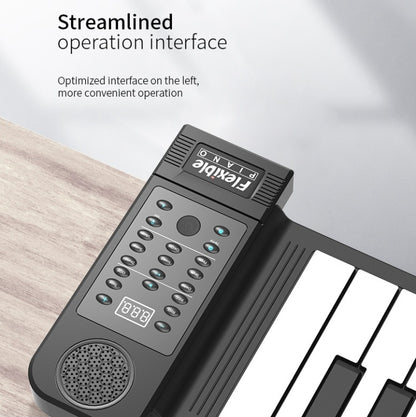 PN61S 61-key Hand-Rolled Foldable Piano Thickened Portable Beginner Keyboard by buy2fix