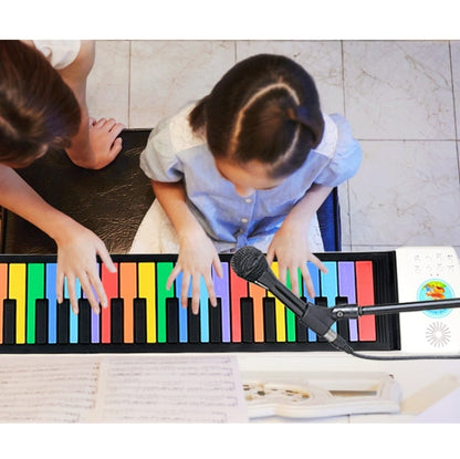 HUA008-49 49-Key Hand-Rolled Foldable Piano Children Color Piano(Color English) by buy2fix