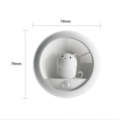 DZ-K610 Human Body Induction Night Light Cute Pet Bedroom Atmosphere Light USB Cabinet Wall Lamp(Yellow) - Night Lights by buy2fix | Online Shopping UK | buy2fix