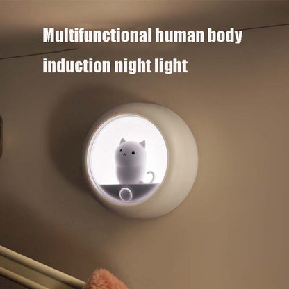 DZ-K610 Human Body Induction Night Light Cute Pet Bedroom Atmosphere Light USB Cabinet Wall Lamp(Yellow) - Night Lights by buy2fix | Online Shopping UK | buy2fix
