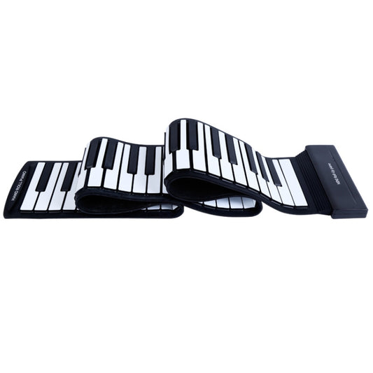 MIDI88 88-Key Hand-Rolled Foldable Piano Professional MIDI Soft Keyboard Simulated Practice Carry-On Folding Electronic Piano(Black English) by buy2fix