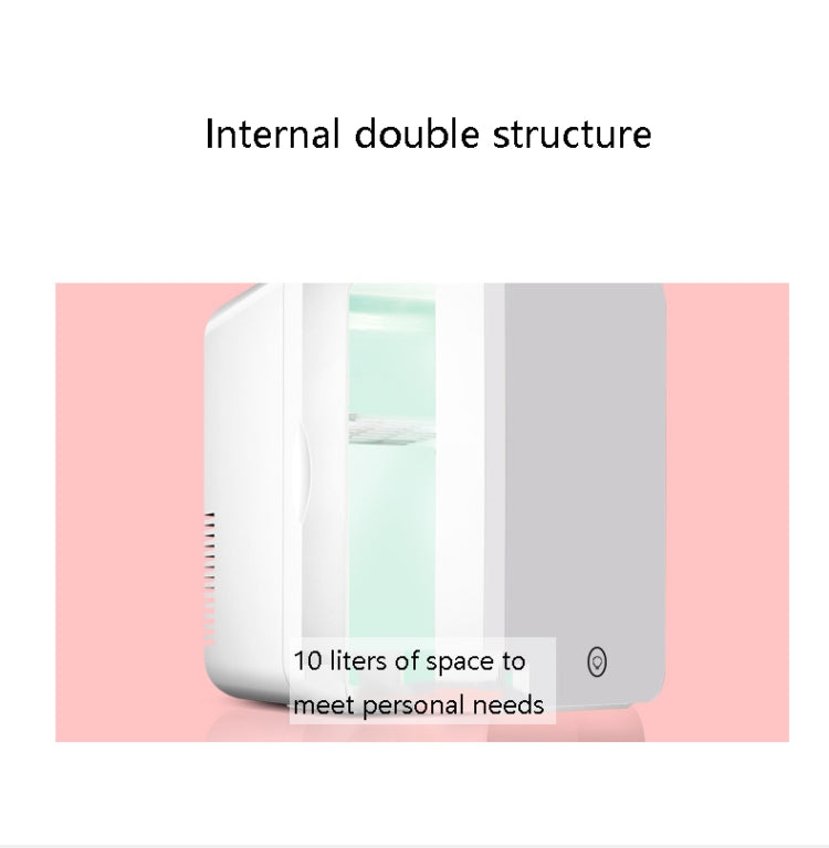 PD-8 8L Mirror Cosmetics Storage Car Home Small Refrigerator Fruit Drink Refrigerator(EU Plug) - Refrigerators & Accessories by buy2fix | Online Shopping UK | buy2fix