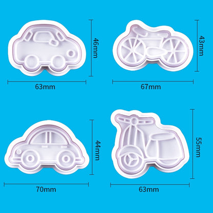 3 Sets Plastic Decorative Biscuit Mold Transportation Tool Series Biscuit Spring Mold(B) - Food Molds by buy2fix | Online Shopping UK | buy2fix