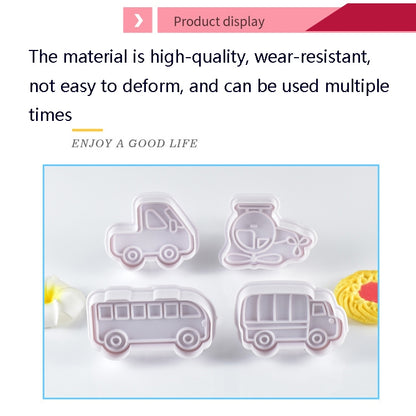 3 Sets Plastic Decorative Biscuit Mold Transportation Tool Series Biscuit Spring Mold(B) - Food Molds by buy2fix | Online Shopping UK | buy2fix