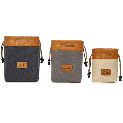 S.C.COTTON Liner Bag Waterproof Digital Protection Portable SLR Lens Bag Micro Single Camera Bag Photography Bag, Colour: Beige L by buy2fix
