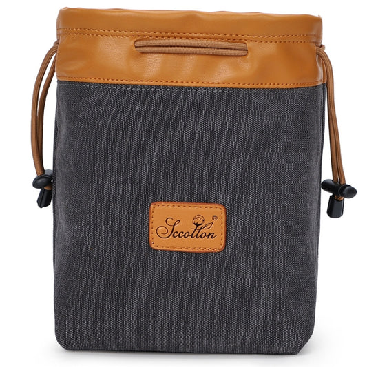 S.C.COTTON Liner Bag Waterproof Digital Protection Portable SLR Lens Bag Micro Single Camera Bag Photography Bag, Colour: Carbon Black M by buy2fix