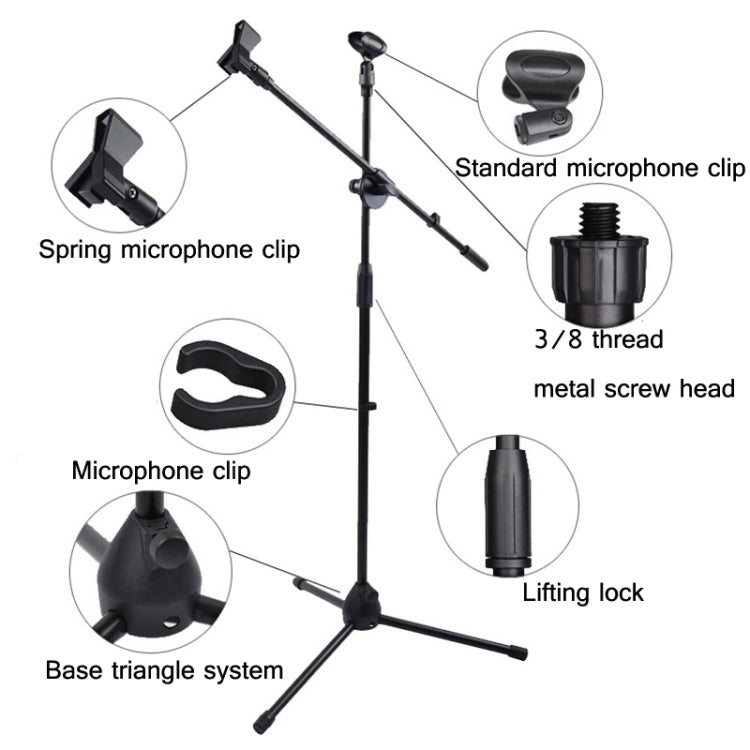 ML03  Live Microphone Lift Stand Floor Microphone Stand Stage Performance Vertical Tripod - Stand by buy2fix | Online Shopping UK | buy2fix