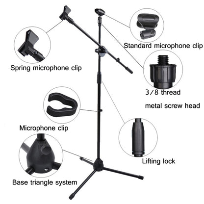ML03  Live Microphone Lift Stand Floor Microphone Stand Stage Performance Vertical Tripod - Stand by buy2fix | Online Shopping UK | buy2fix