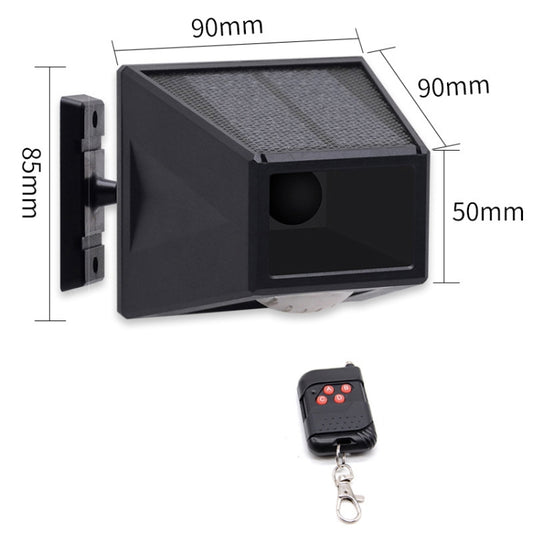 N911F 129dB Wireless Remote Control Solar Human Body Induction Sound Light Alarm - Alarm System by buy2fix | Online Shopping UK | buy2fix