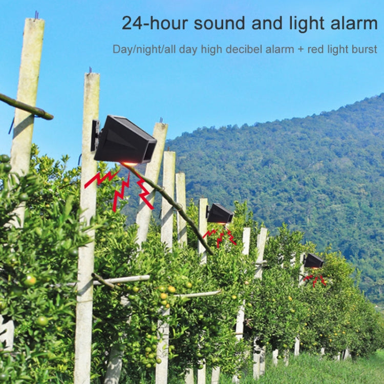 N911F 129dB Wireless Remote Control Solar Human Body Induction Sound Light Alarm - Alarm System by buy2fix | Online Shopping UK | buy2fix