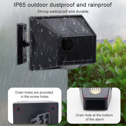N911F 129dB Wireless Remote Control Solar Human Body Induction Sound Light Alarm - Alarm System by buy2fix | Online Shopping UK | buy2fix