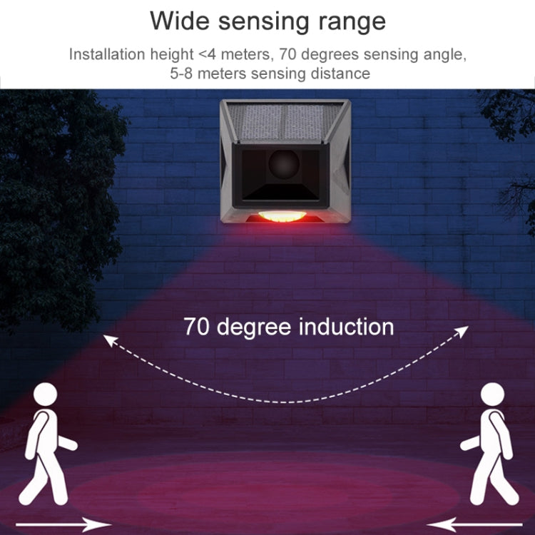 N911F 129dB Wireless Remote Control Solar Human Body Induction Sound Light Alarm - Alarm System by buy2fix | Online Shopping UK | buy2fix