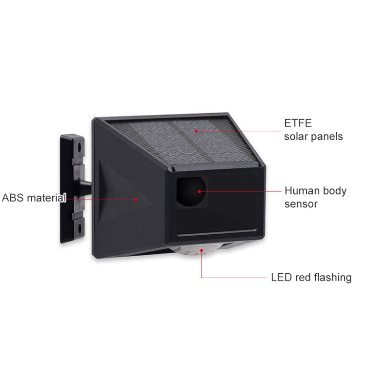 N911F 129dB Wireless Remote Control Solar Human Body Induction Sound Light Alarm - Alarm System by buy2fix | Online Shopping UK | buy2fix
