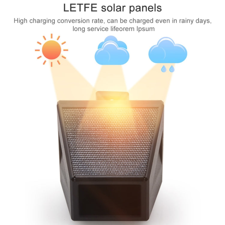 N911F 129dB Wireless Remote Control Solar Human Body Induction Sound Light Alarm - Alarm System by buy2fix | Online Shopping UK | buy2fix