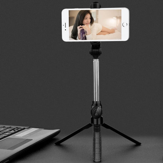Bluetooth Tripod Selfie Stick Live Mobile Phone Holder(Black) - Selfie Sticks by buy2fix | Online Shopping UK | buy2fix