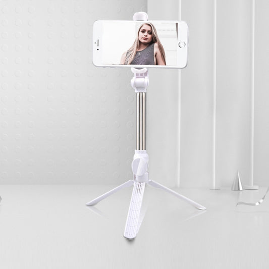 Bluetooth Tripod Selfie Stick Live Mobile Phone Holder(White) - Selfie Sticks by buy2fix | Online Shopping UK | buy2fix
