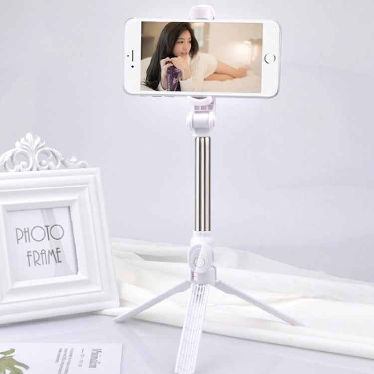 Bluetooth Tripod Selfie Stick Live Mobile Phone Holder(White) - Selfie Sticks by buy2fix | Online Shopping UK | buy2fix