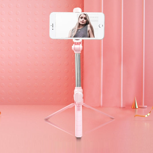 Bluetooth Tripod Selfie Stick Live Mobile Phone Holder(Pink) - Selfie Sticks by buy2fix | Online Shopping UK | buy2fix