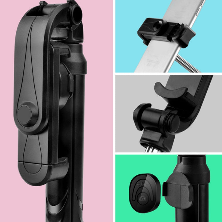 Bluetooth Tripod Selfie Stick Live Mobile Phone Holder(Black) - Selfie Sticks by buy2fix | Online Shopping UK | buy2fix